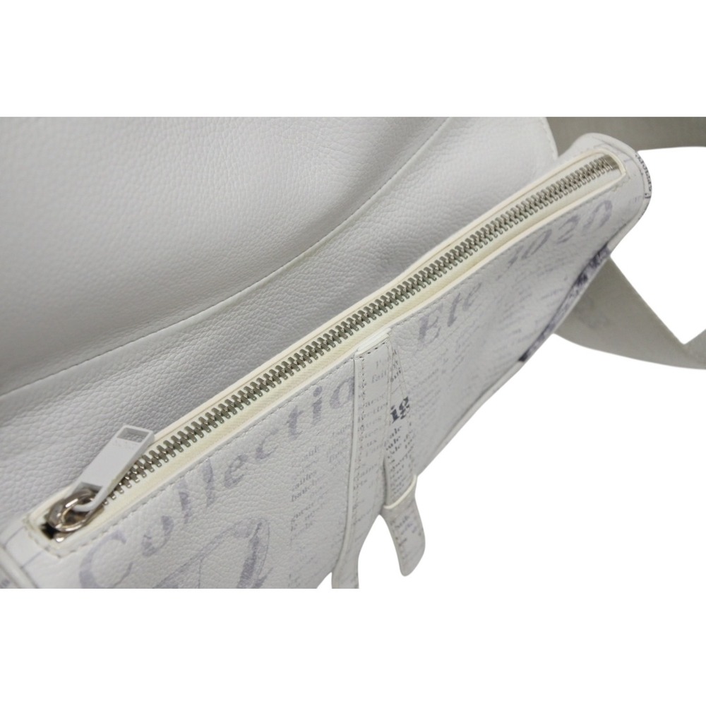 Dior Shoulder Calfskin Bag Christian Daniel Newspaper Arsham White Saddle - Picture 10 of 10